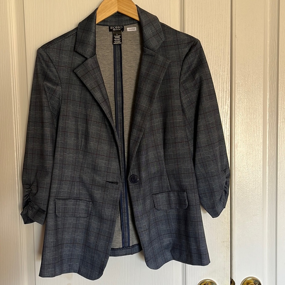 Oversized Blazer with ruched sleeves